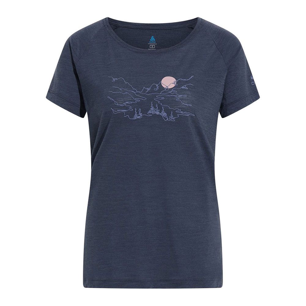 Odlo ASCENT PW 130 VALLEY - Tee-shirt Femme india ink melange
