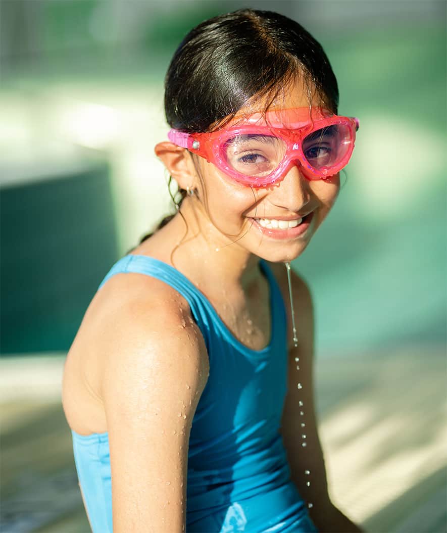 Watery badedragt til piger - Eco Poolparty - Electric Blue