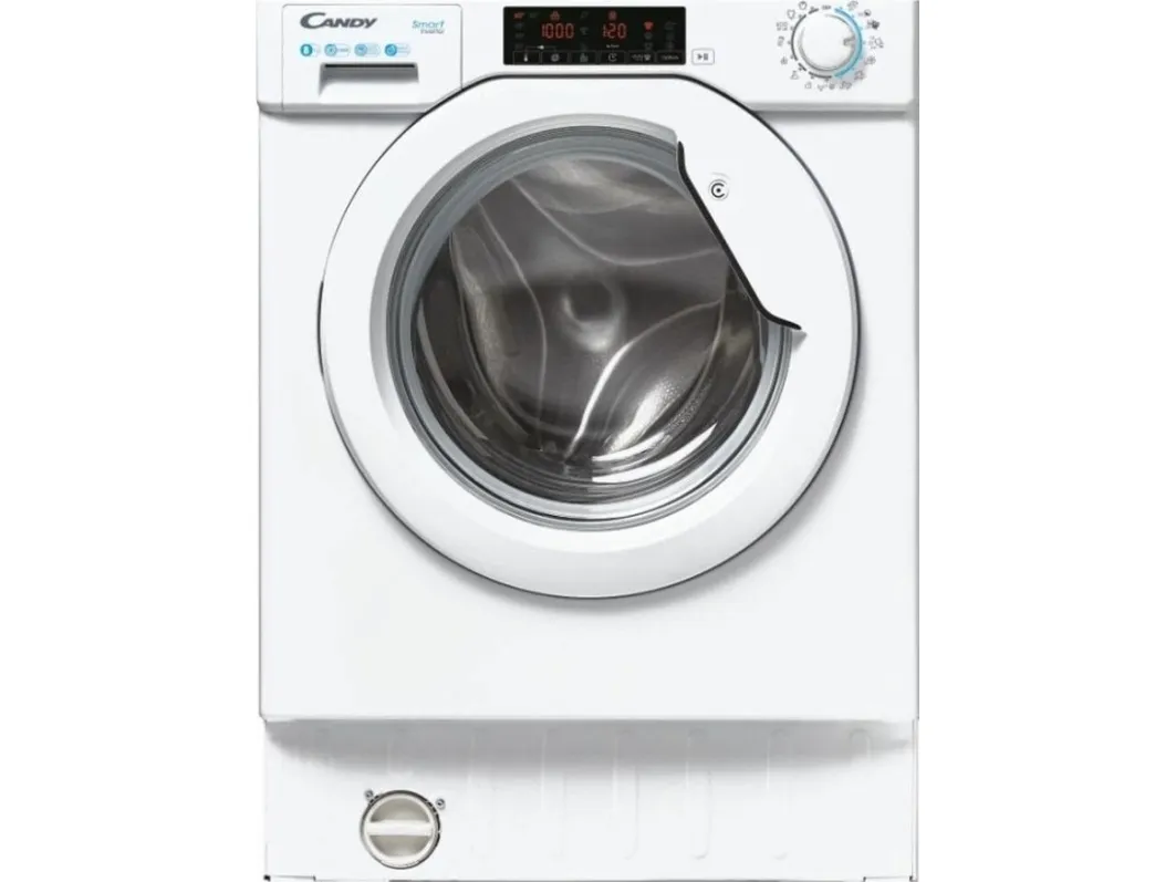 Candy CBW 48TWME-S - Vaskemaskine - indbygget - Niche - bredde: 60 cm - dybde: 57 cm - højde: 83 cm - frontbetjening - 58 liter - 8 kg - 1400 rpm - hvid