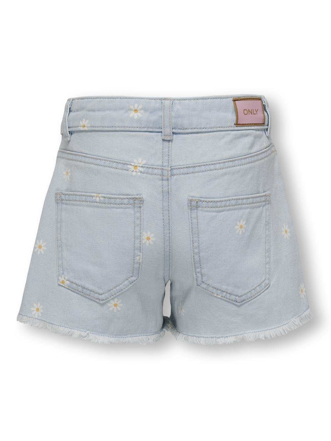 KOGROBYN Locker geschnitten Jeans-Shorts Light Blue Denim