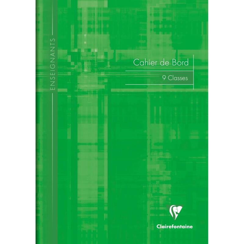 Cahier de bord enseignant piqué A4 60 pages 9 classes Couleur aléatoire - Assortis