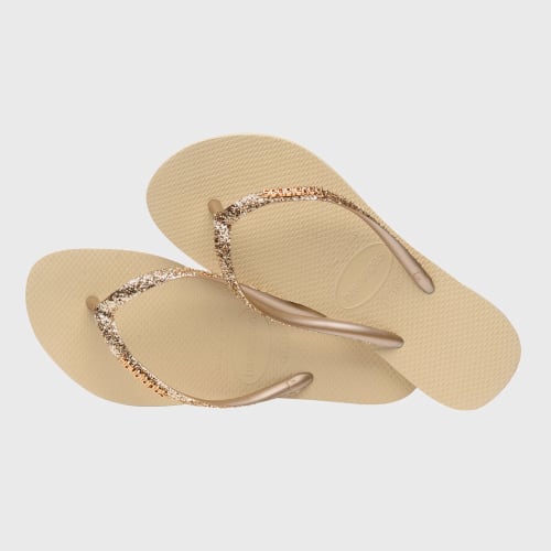 Tongs Femme Slim Glitter II Beige