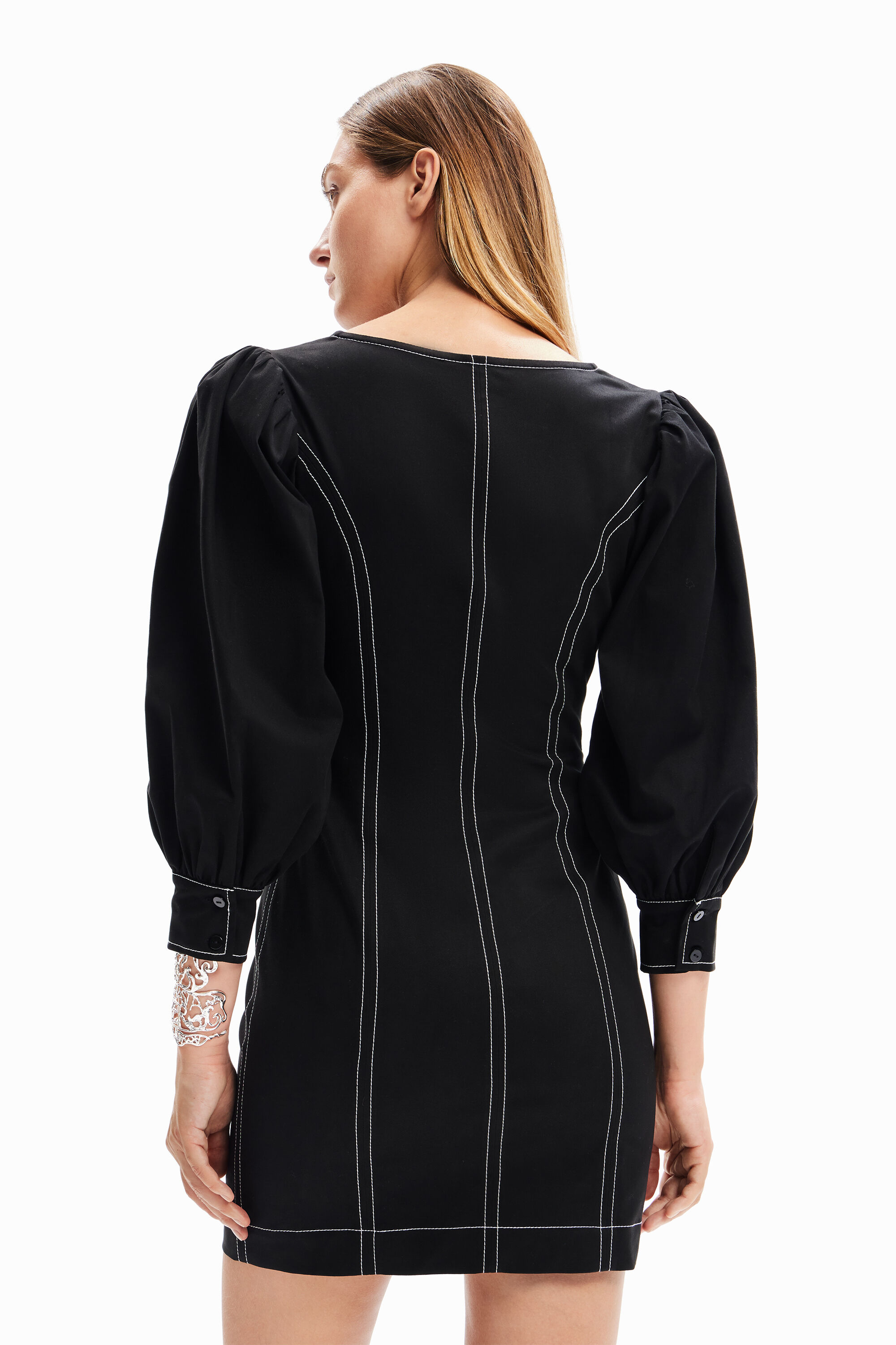 Robe courte ajustée fermeture Éclair