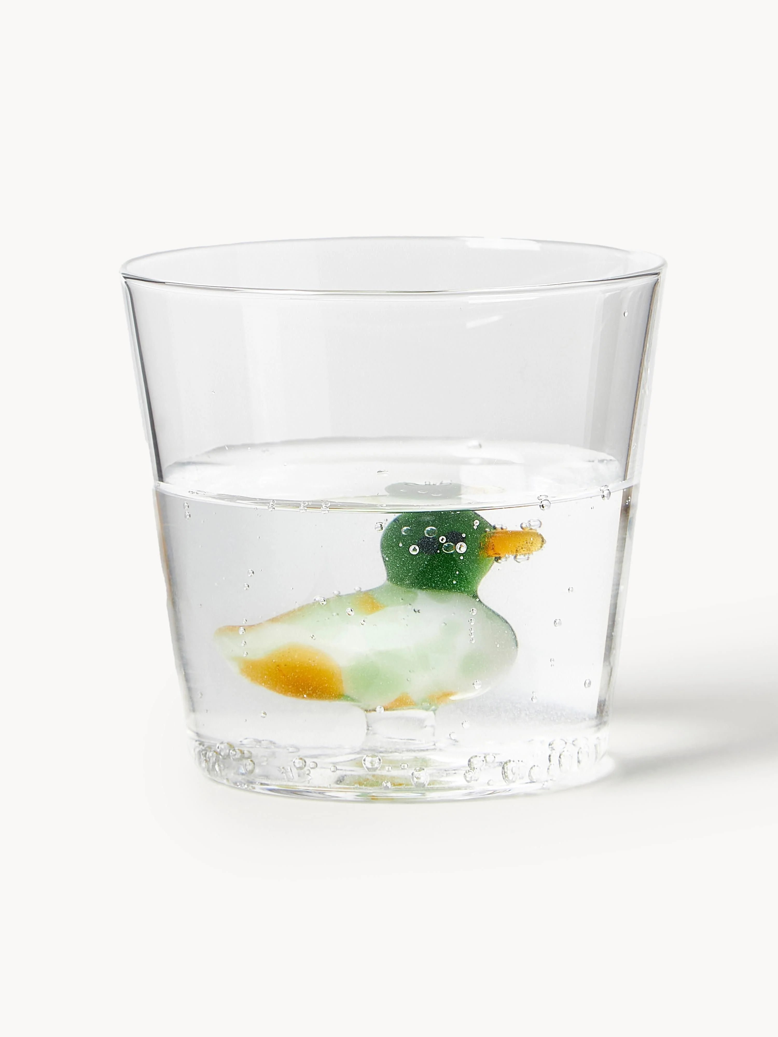 Handgemaakte waterglazen Animal Farm van borosilicaatglas, 6 stuks