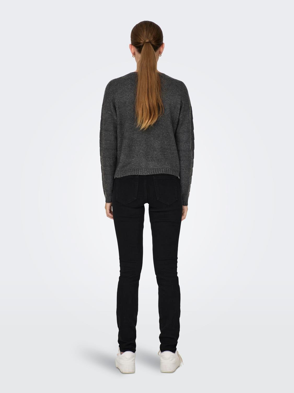 ONLKATIA Strickpullover Dark Grey Melange