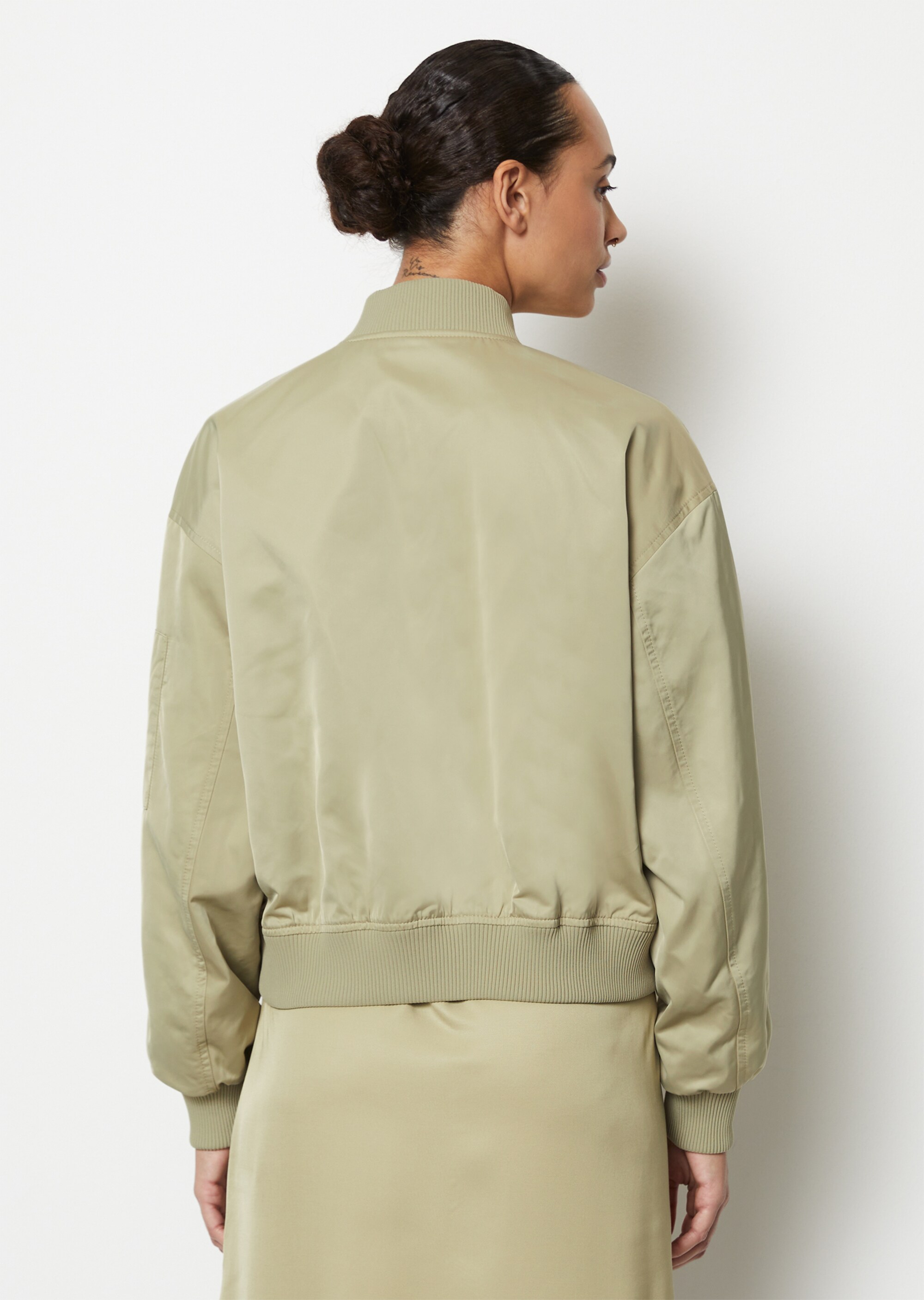 Blouson im Aviator-Stil regularaus recyceltem Polyester-Twill