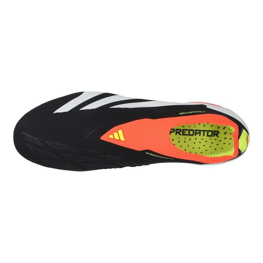 adidas Predator Elite Laceless FG Solar Energy - Noir/Blanc/Rouge