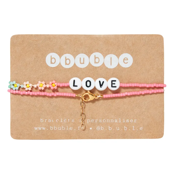 Bbuble Collier Rainbow Love - Collection Enfant  | Rose