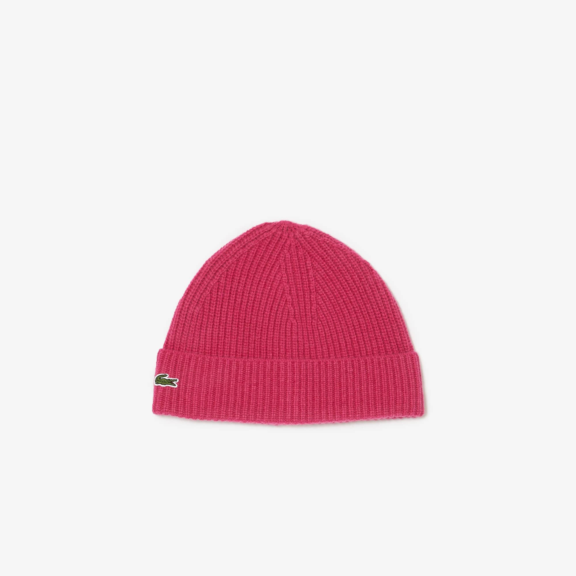 Bonnet maille côtelée en cachemire Bonnets & Gants - Rose - Lacoste - Femme