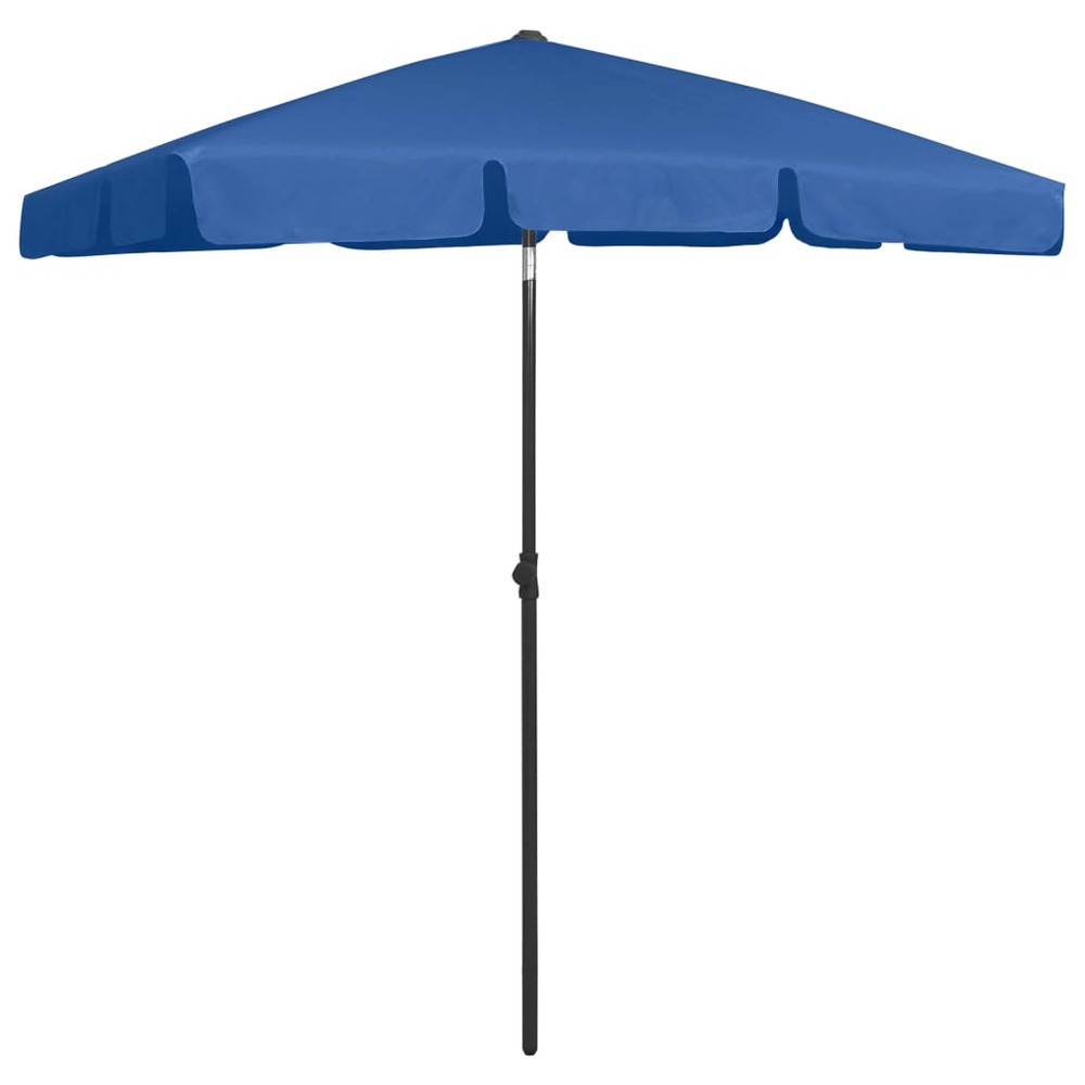 Parasol de plage 180 x 120 cm bleu azuré