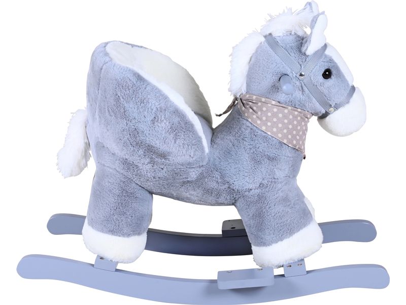 Knorrtoys Schaukeltier Pferd Grau/Weiss Robustes Schaukelspielzeug