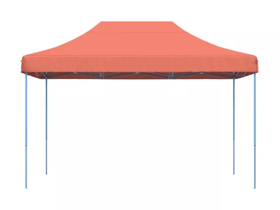 Tente réception pliable escamotable terre cuite 410x279x315 cm