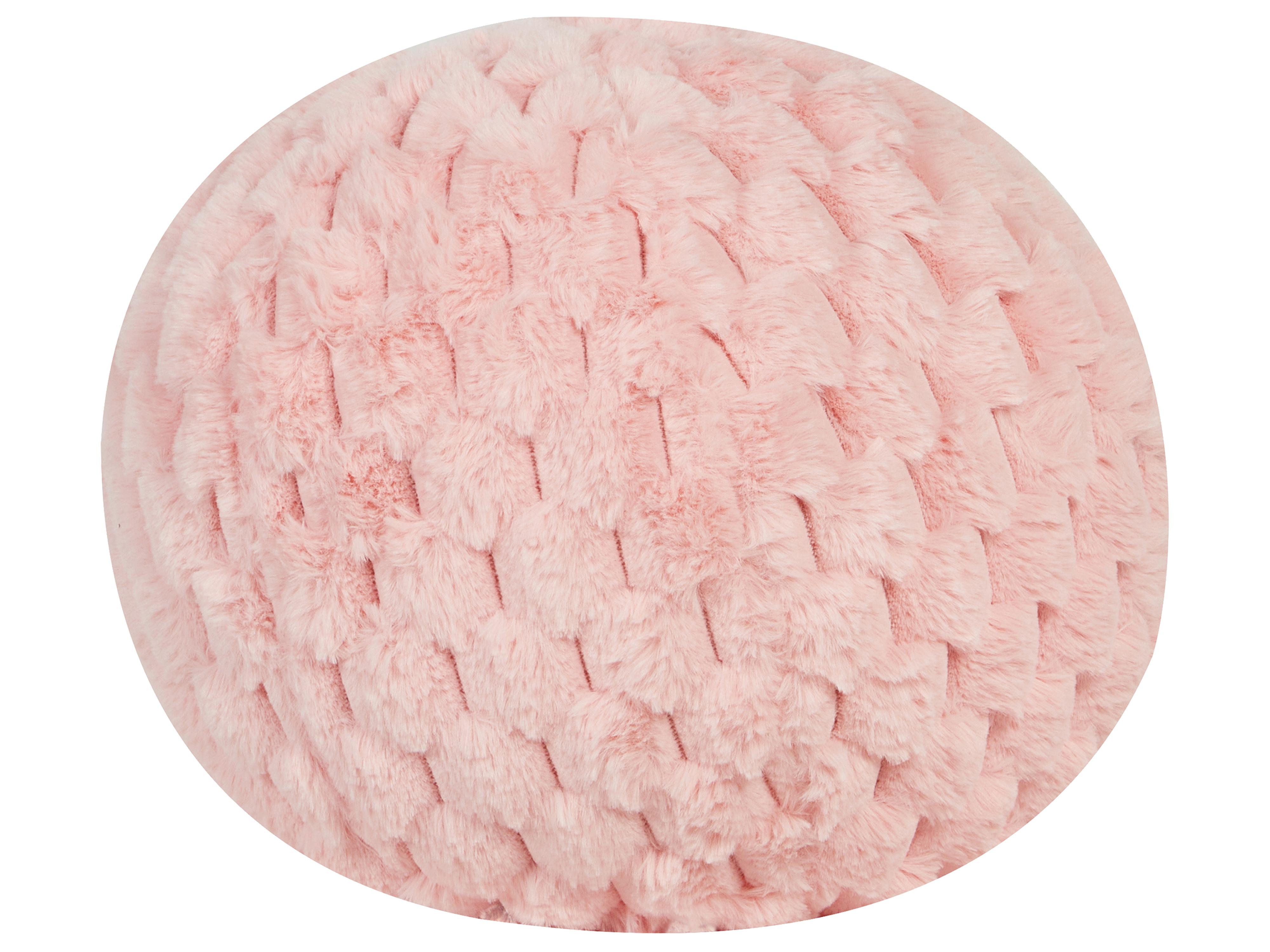 Sierkussen ROSEA Nepbont 30 x 30 cm Roze effen