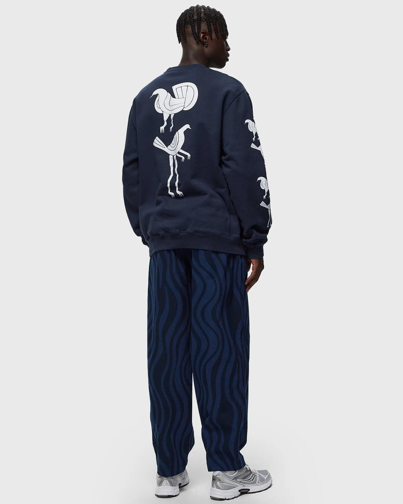 By Parra fancy pigeon crew neck sweatshirt