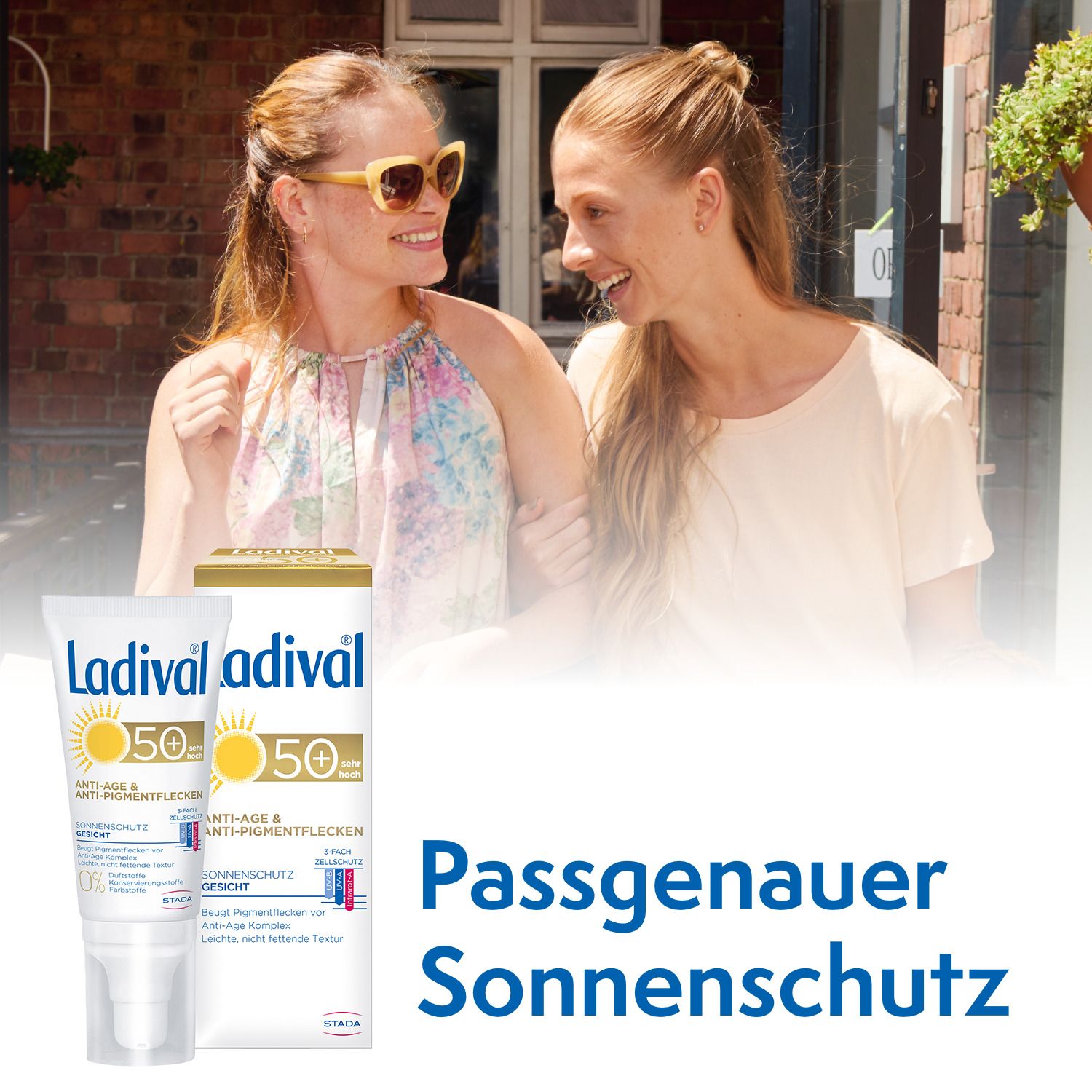 Ladival® Anti-Age und Anti-Pigmentflecken Sonnencreme LSF 50+ mit Anti-Aging-Komplex für Gesicht, Hände und Dekolleté