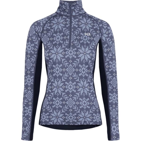 T-shirt thermique KARI TRAA EDITH HALF ZIP MOON