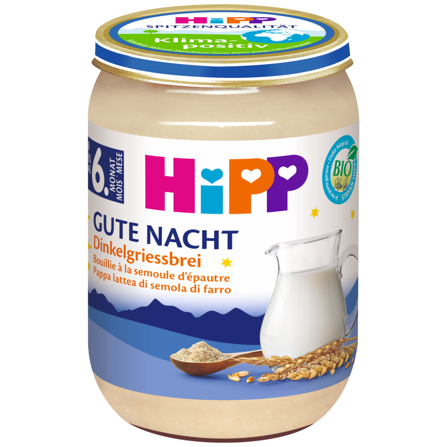 Hipp Gute Nacht Brei Dinkelgriess 6+ Monate