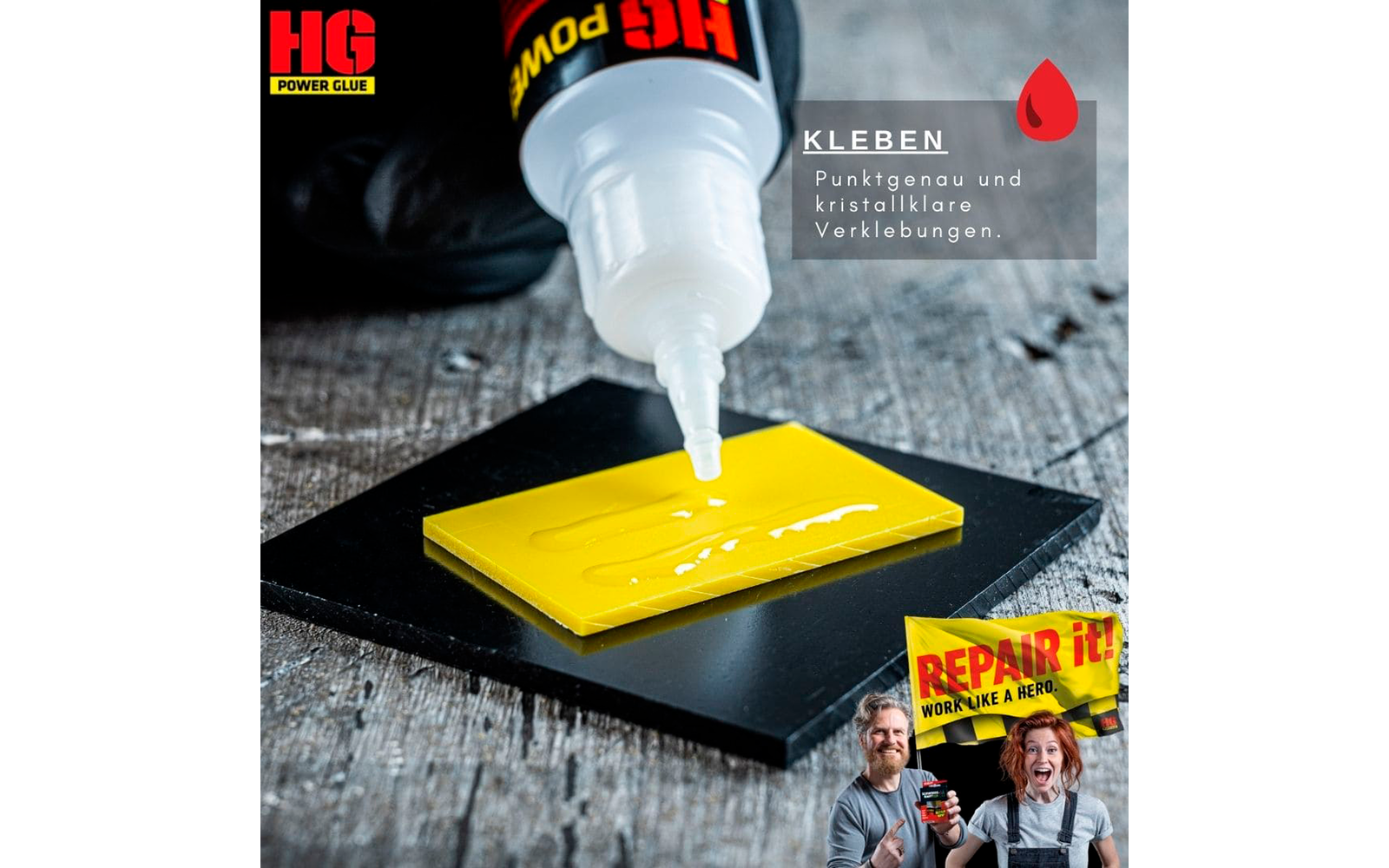 HGPower Glue Schweißnaht aus der Flasche Klebstoff Reparaturset Mini 2-teilig