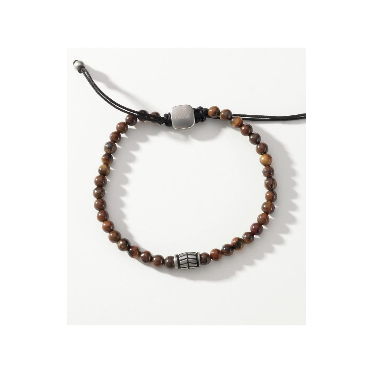 Bracelet FOSSIL acier inoxydable oeil de tigre
