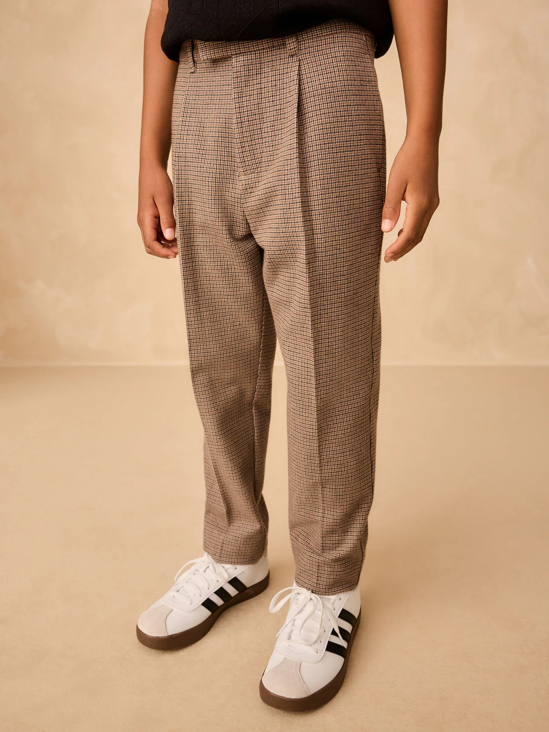 Lichtbruin - Smart Check Trousers (3-16yrs)