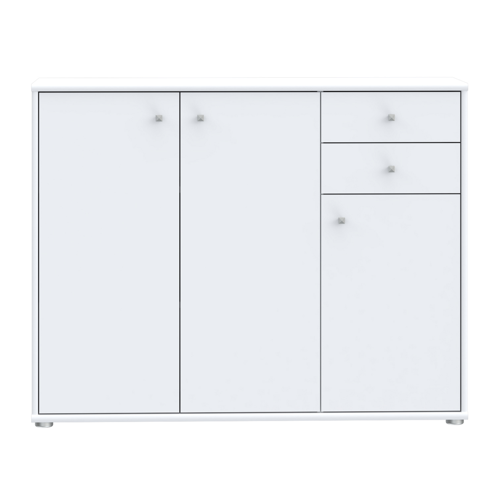 Kommode - weiß - 2 Schubkästen - 109x86 cm