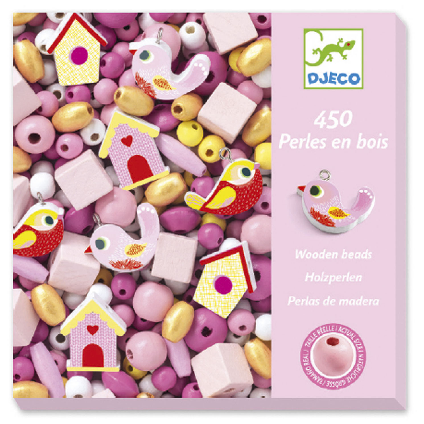 Djeco Houten Kralen Sieraden Vogels, 450dlg.