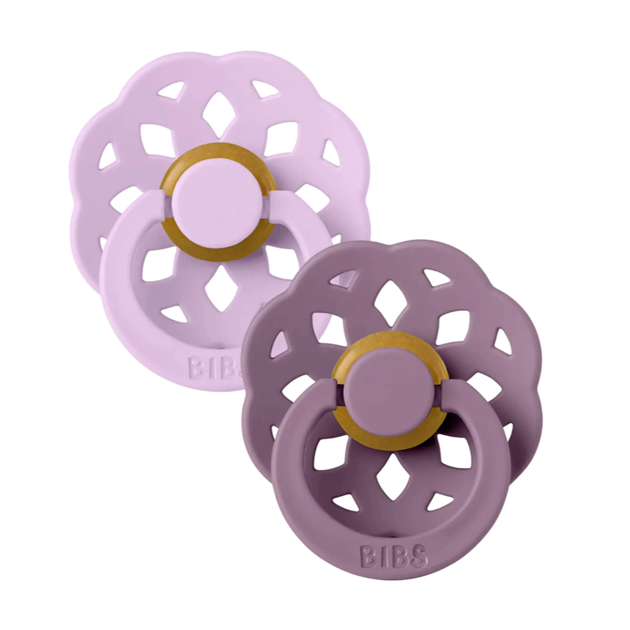 Bibs Suce Boheme 0-6m Paquet de 2 - Violet SkyMauve (Grandeur 1)