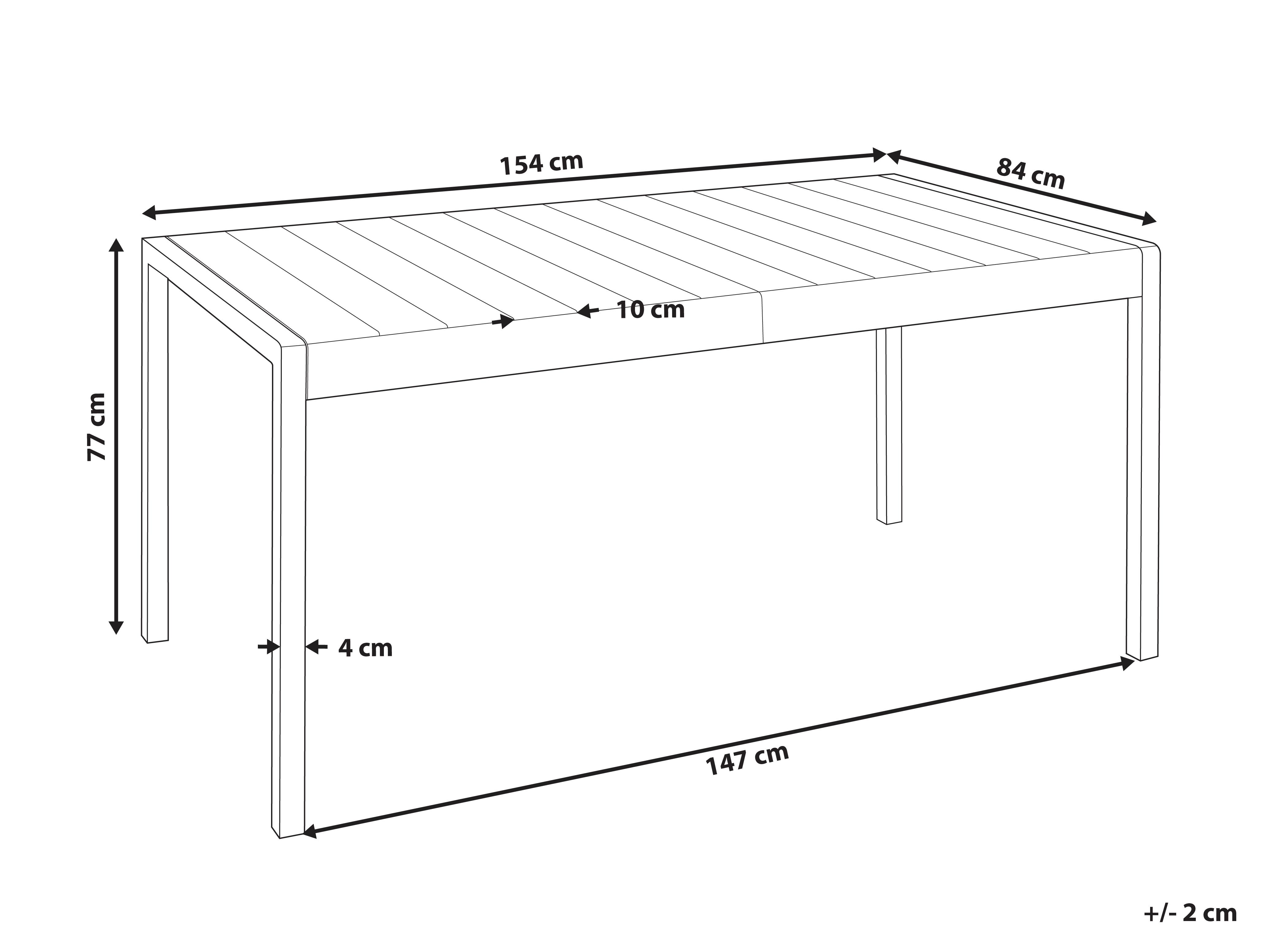 Tuin eettafel BARTICA 154 cm 84 cm Bruin
