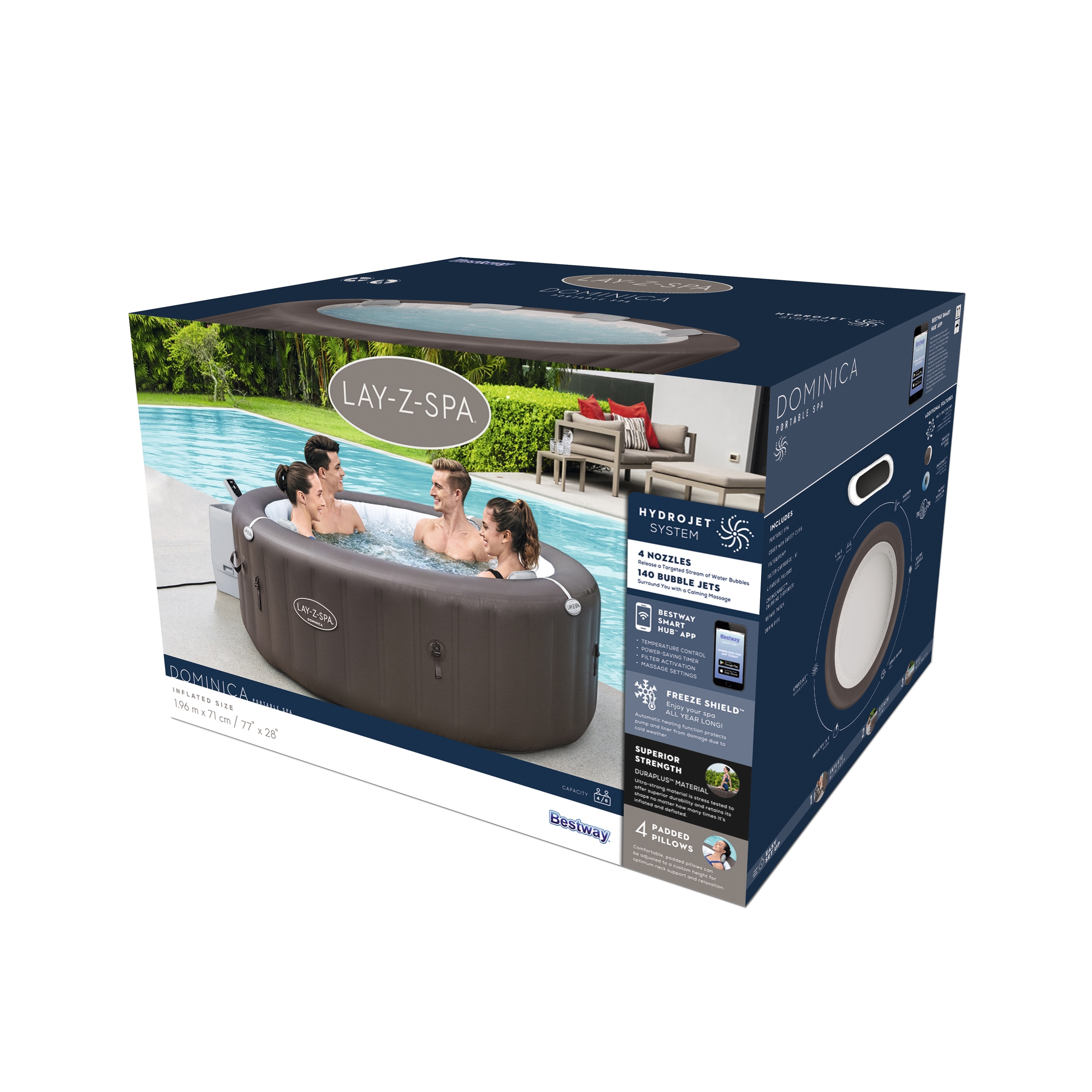 Bestway Whirlpool Lay-Z-Spa DOMINICA HydroJet 6 Personen