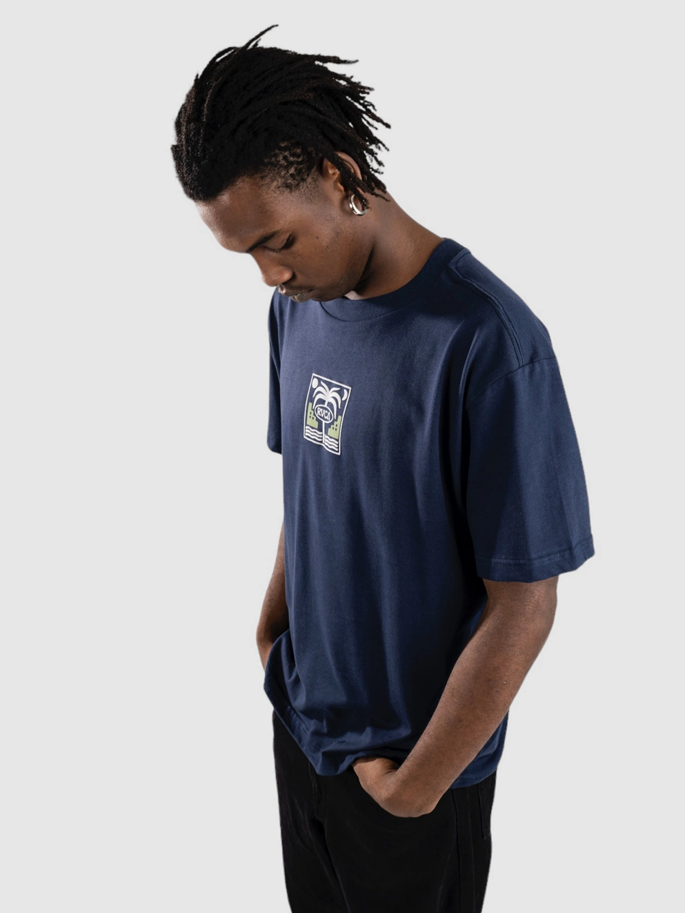 RVCA Morocco Palm T-Shirt navy