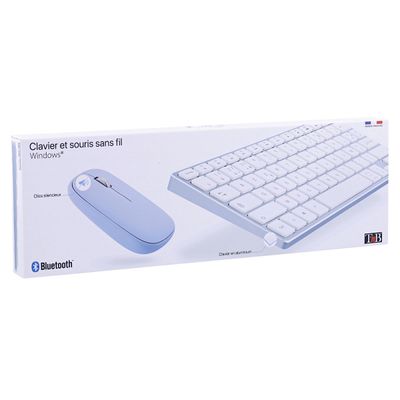 T'nB iClick - ensemble clavier sans fil et souris sans fil - bleu