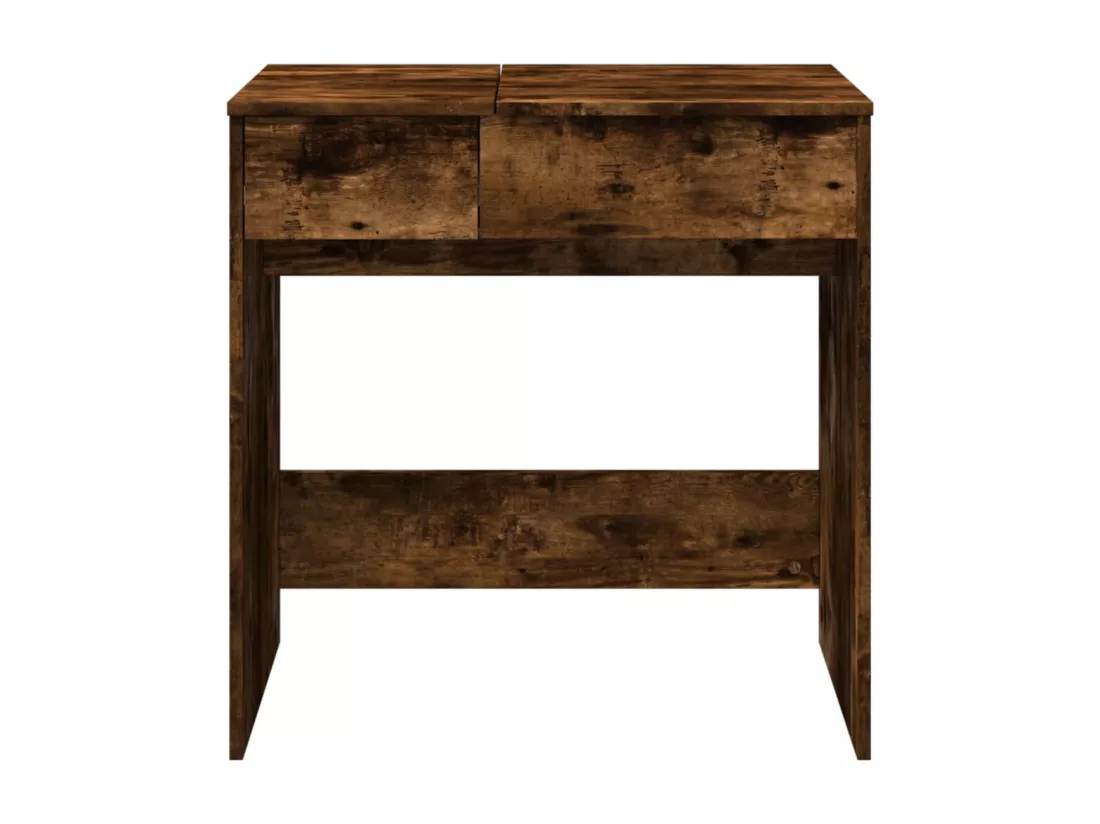 Coiffeuse avec miroir chêne fumé 73x46,5x120 cm