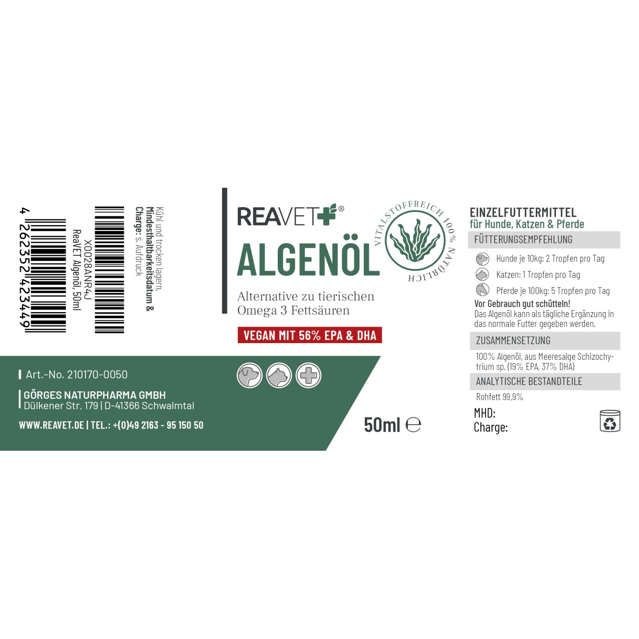 REAVET Algenöl 50ml