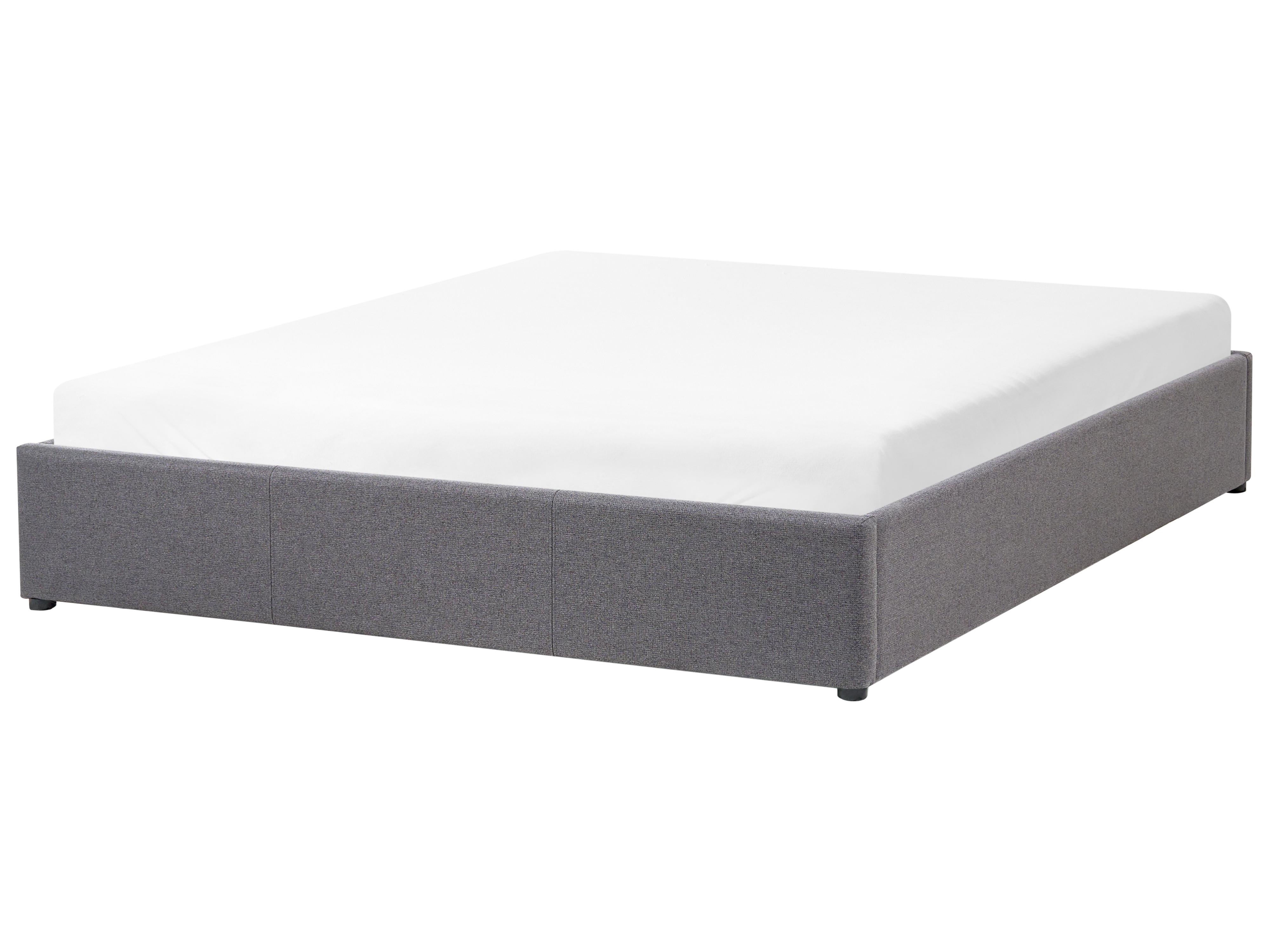 Opbergbed zonder hoofdbord Stof DINAN 160 x 200 cm Donkergrijs