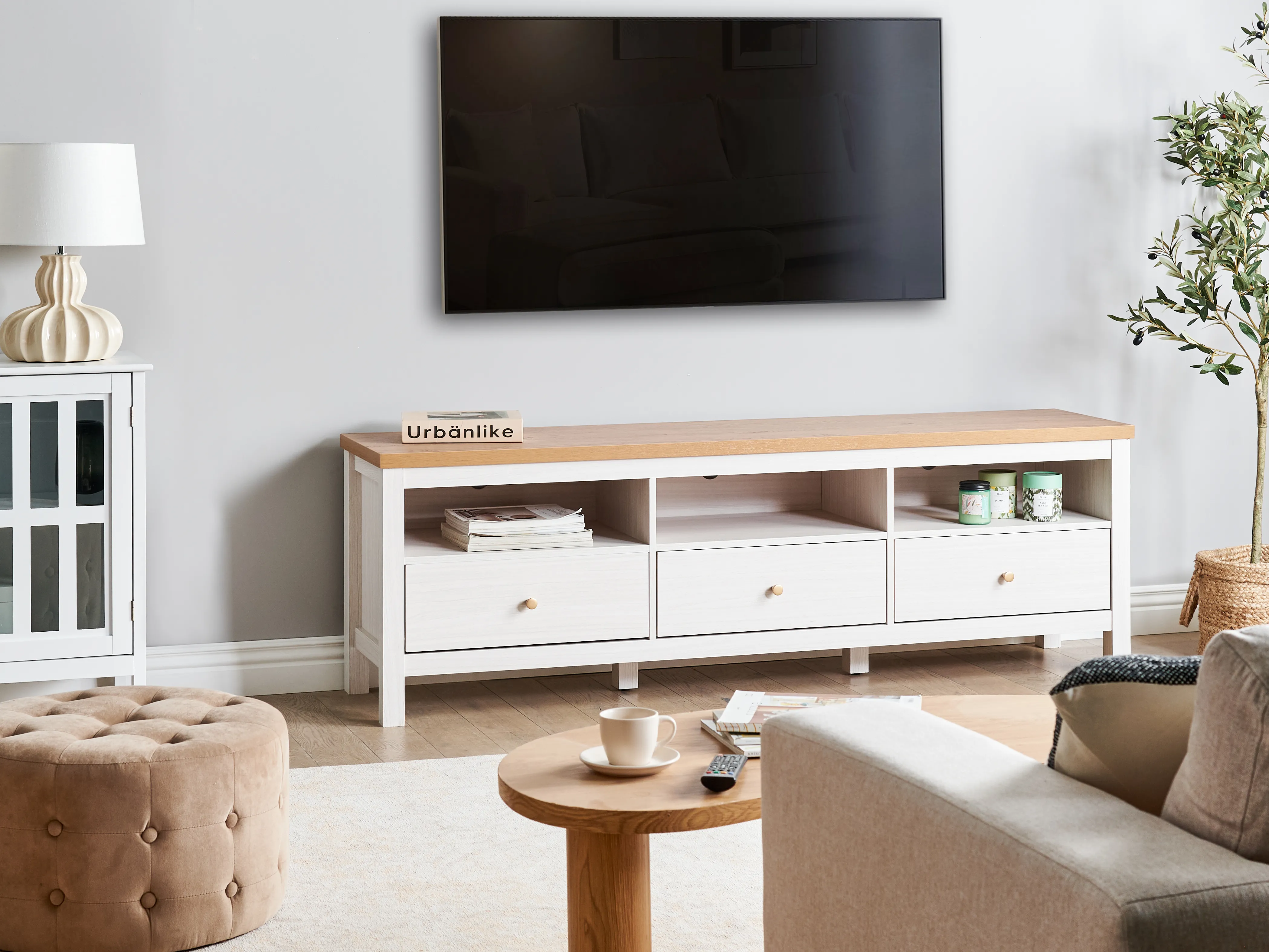 TV-meubel INVERELL Wit