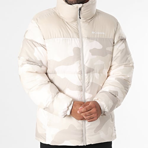 Doudoune Capuche Puffect II Beige Camouflage