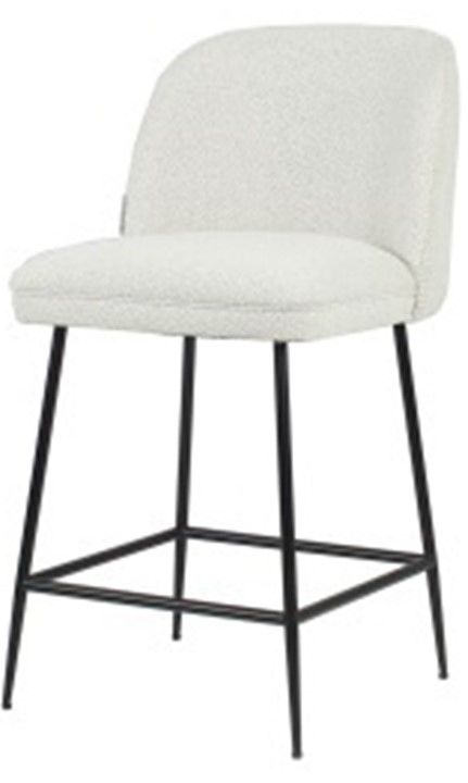 Barstoel 210644 White Bouclé Pullitzer B54 x D59.5 x H101.5 cm
