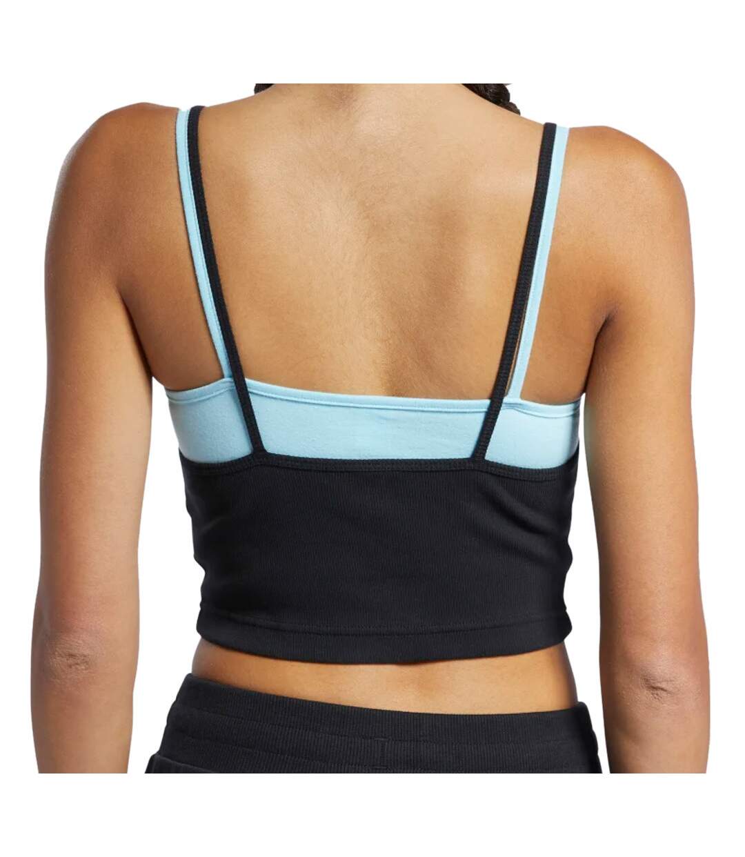 Débardeur Noir Femme Reebok Cl Wde Strappy Rib Tank