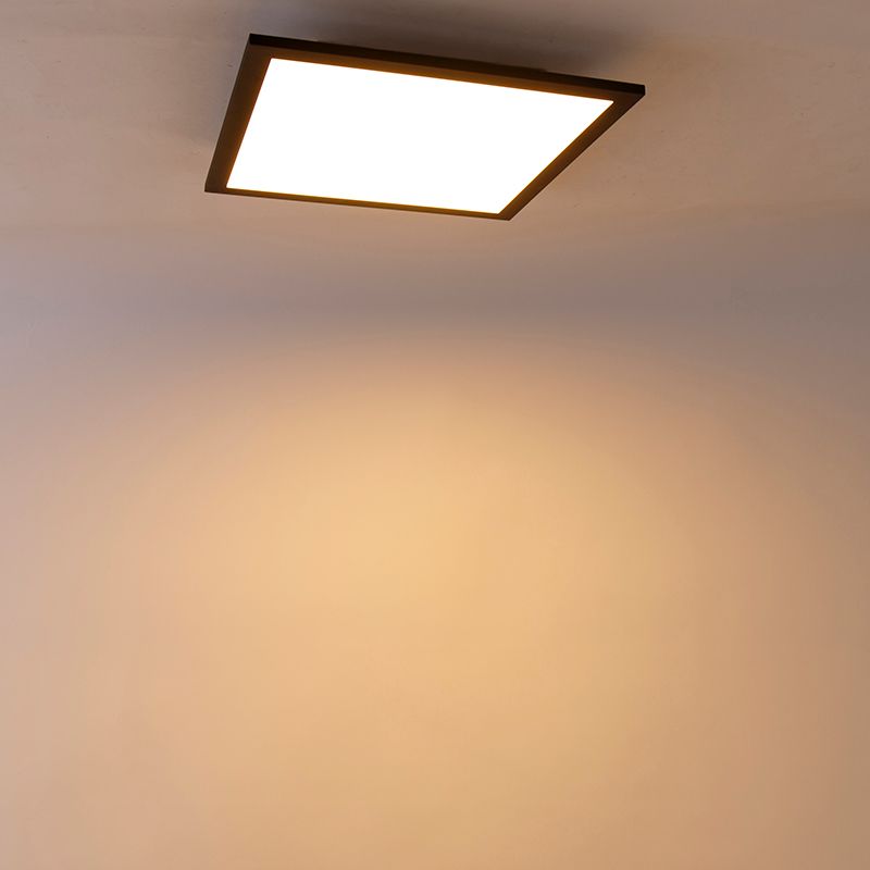 LED paneel zwart 40 cm incl. LED met afstandsbediening - Live