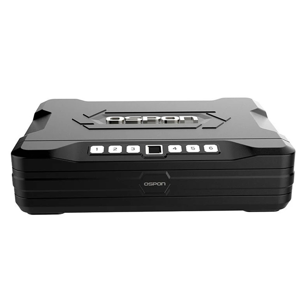 (300x234x68mm) Sicherheits Stahl Safe Tresor Aufbewahrungsbox mit Fingerabdrucksensor / Pin Code und Notfall Schlüssel (3.5kg)  - Schwarz