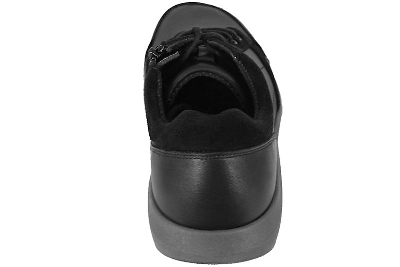 NEW FEET SNØRESKO I SORT GLAT SKIND
