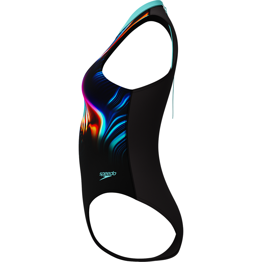 Speedo Printed Hydrasuit Badeanzug Damen speedo black