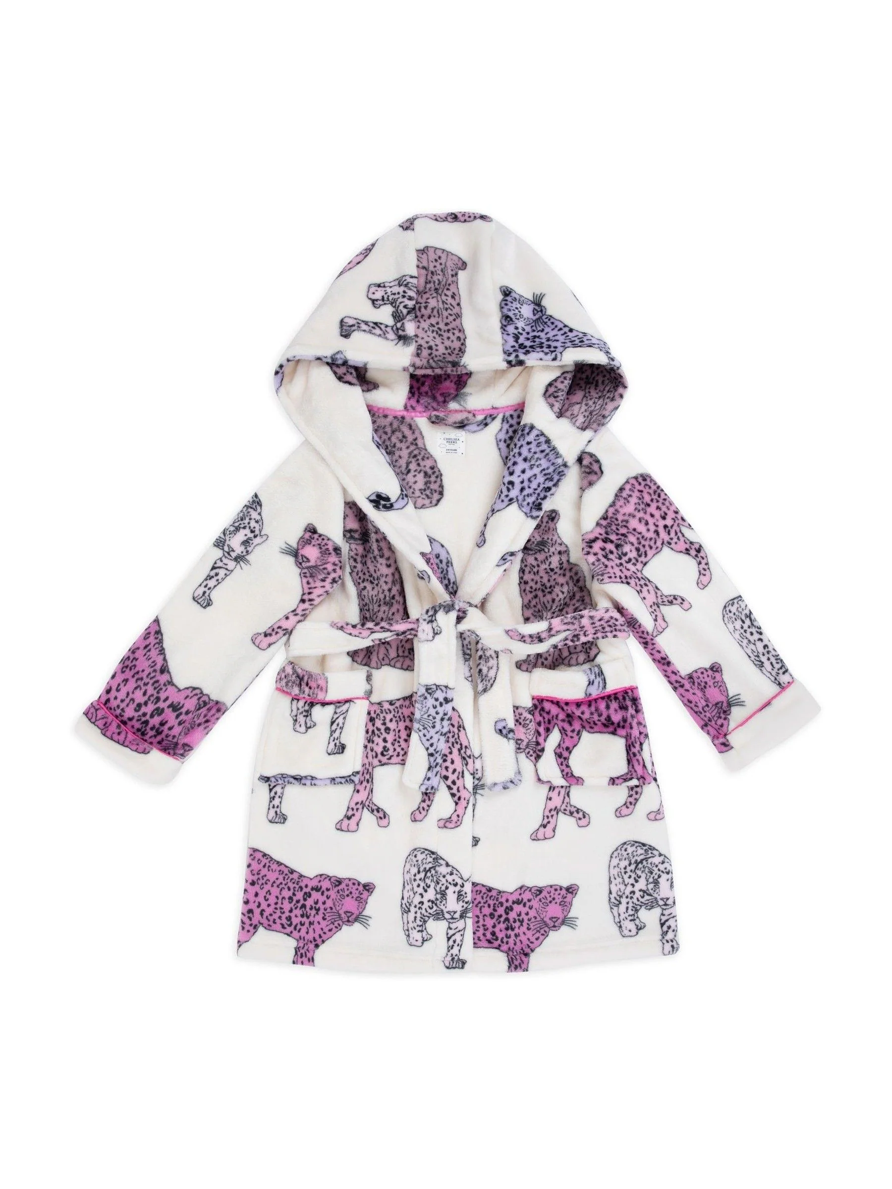 Chelsea Peers Kids Fleece Leopard Print Dressing Gown