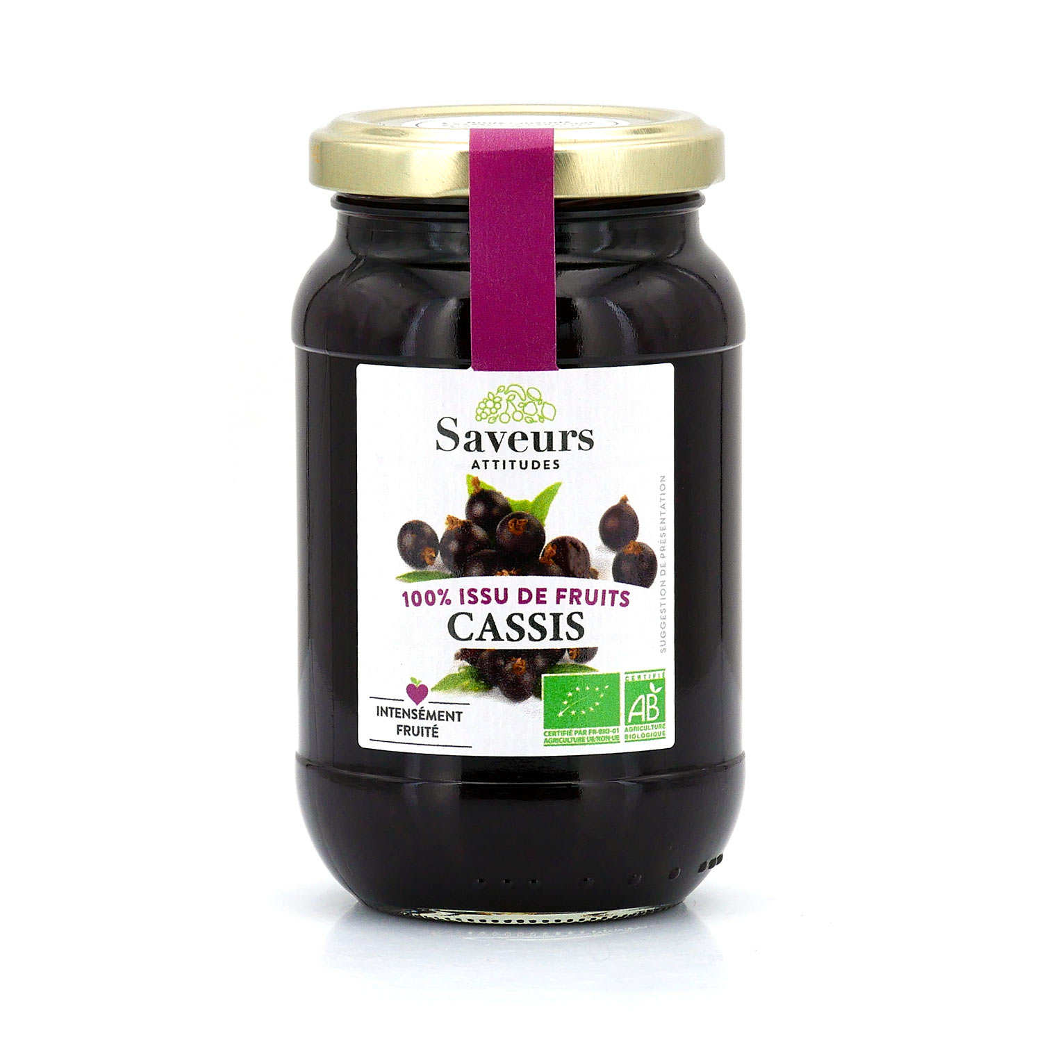 Confiture de cassis bio sans sucre ajouté