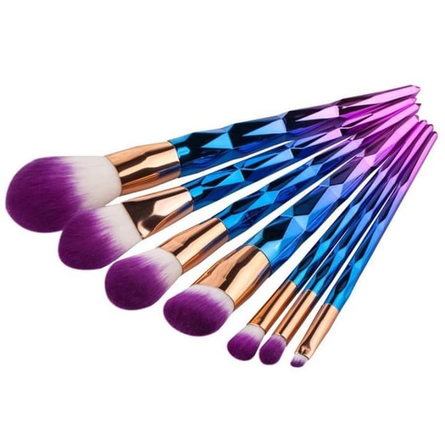 Professionelle, skånsomme makeup-pensler 7-pak, Diamond