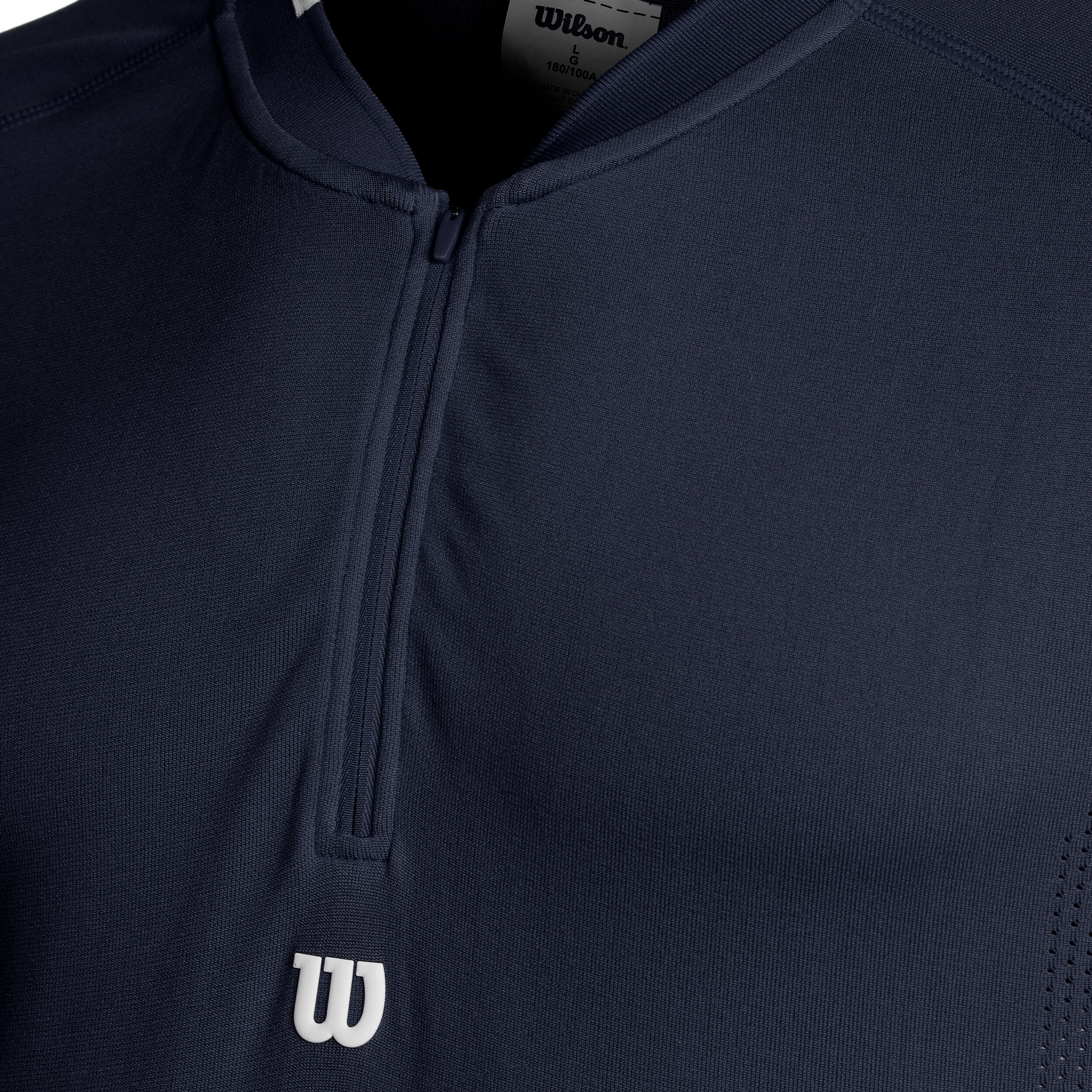 Wilson Players Seamless Zip Henley 2.0 T-shirt Hommes - Bleu