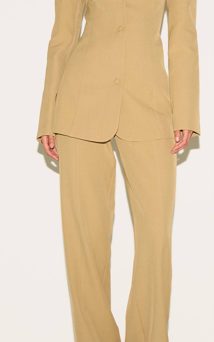 Moutarde Pantalon Large Tailleur Moutarde Foncé