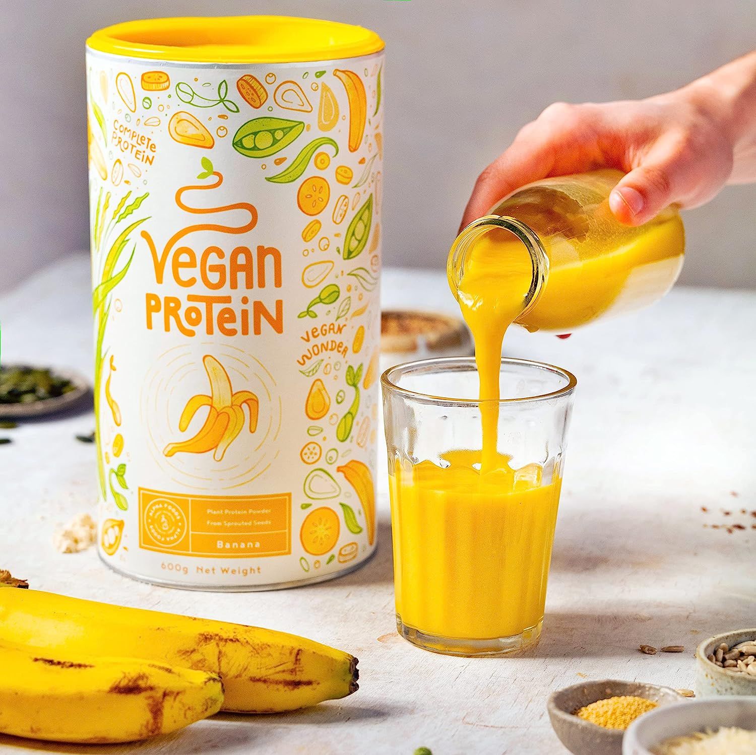 Vegan Protein - BANANE - Pflanzliches Proteinpulver