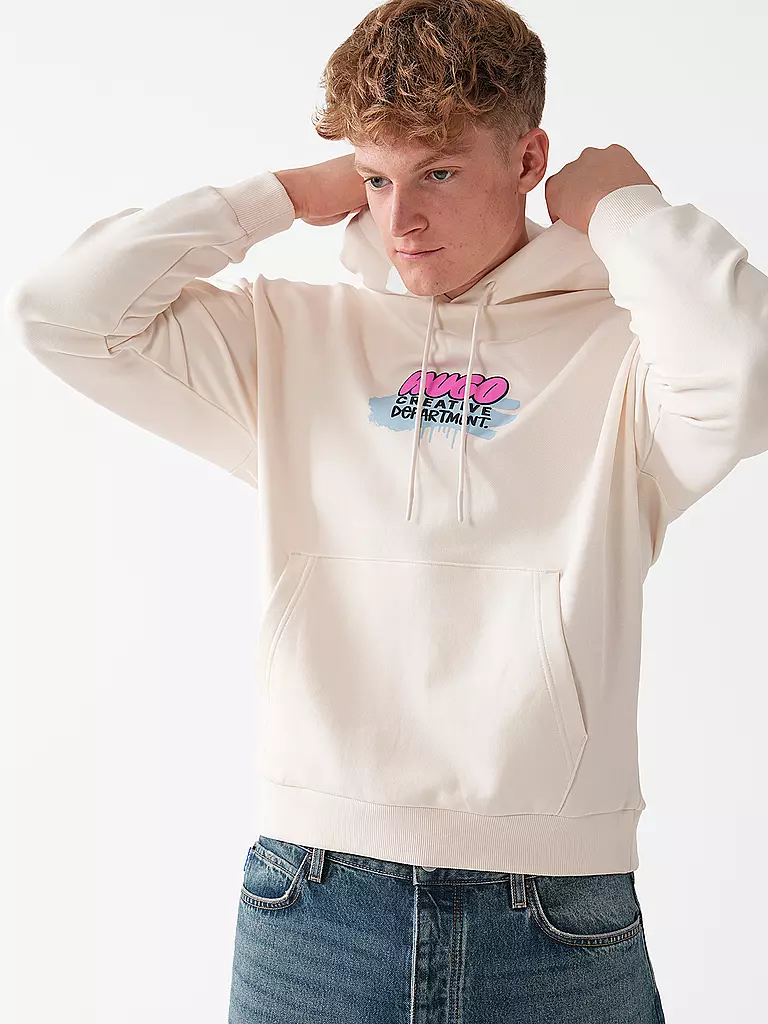 HUGO Kapuzensweater - Hoodie NUGOBINO weiss