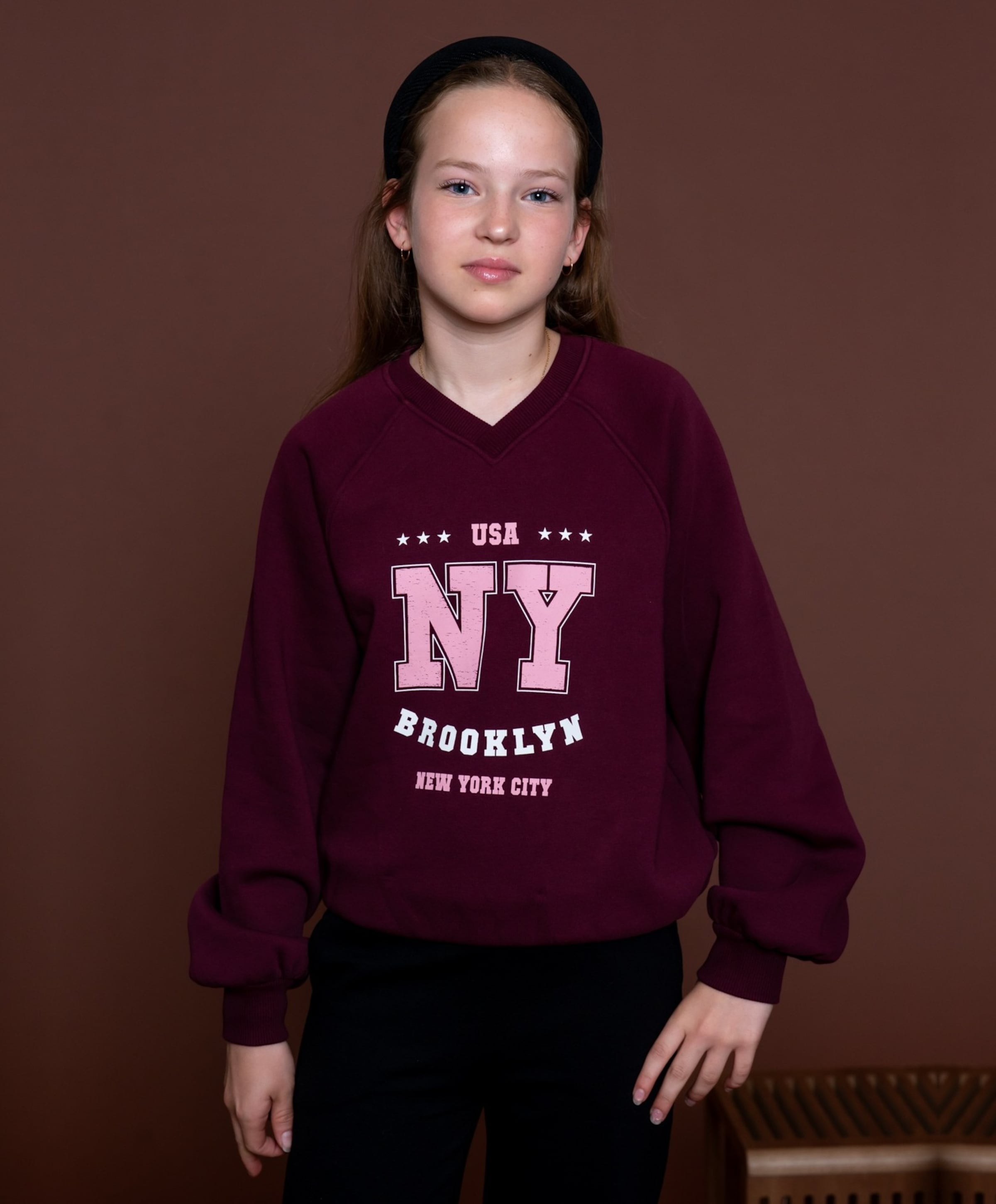 Geisha Meisjes sweater bordeaux